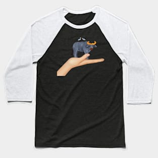 Cow Above the Hand Baseball T-Shirt